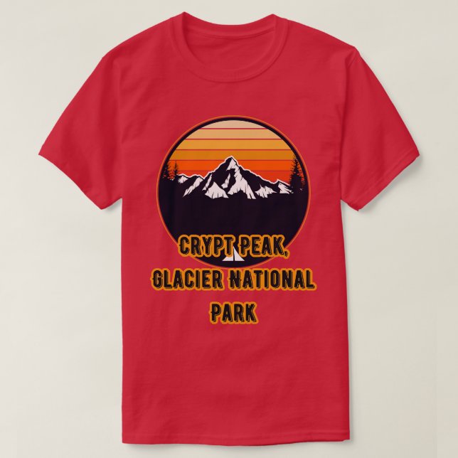 Camiseta Parque Nacional Crypt Peak Glacier (Frente do Design)