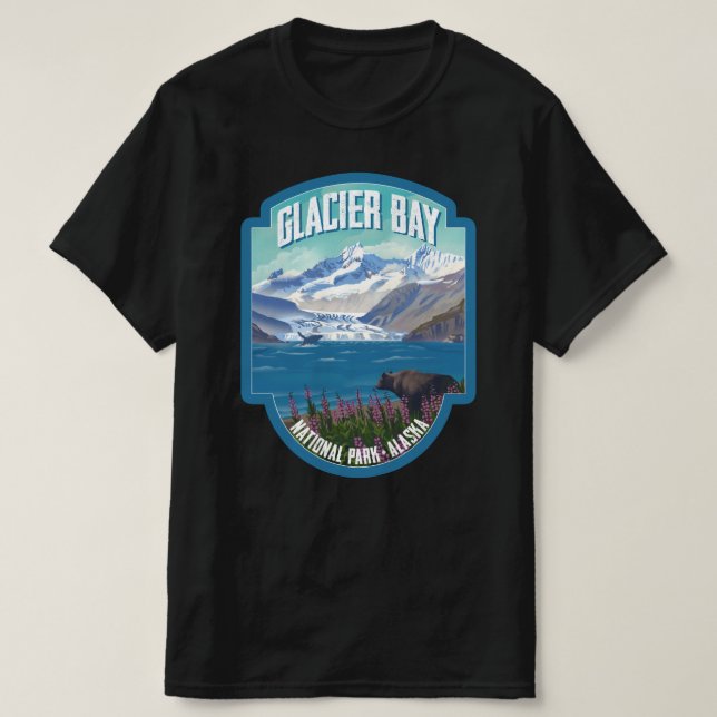 Camiseta Parque Nacional da Baía de Glacier (Frente do Design)