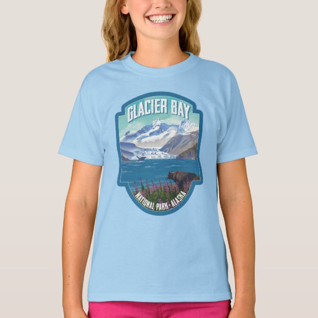 Camiseta Parque Nacional da Baía de Glacier (Frente)