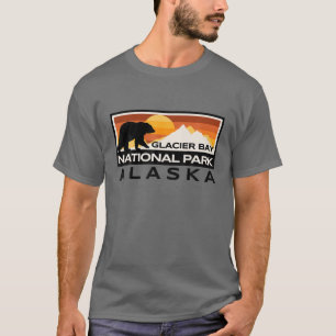 Camiseta Parque Nacional da Baía de Glacier Alaska - Urso N