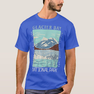 Camiseta Parque Nacional da Baía de Glacier Alaska - Vintag