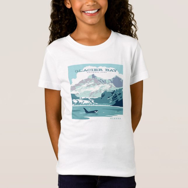 Camiseta Parque Nacional da Baía de Glacier | Orca (Frente)
