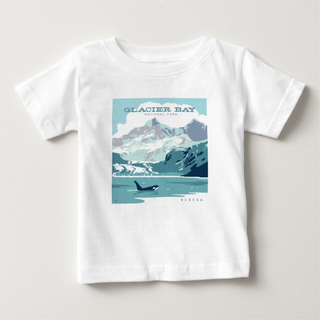 Camiseta Parque Nacional da Baía de Glacier | Orca (Frente)