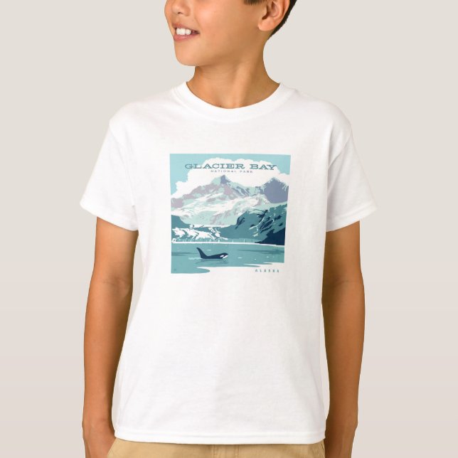 Camiseta Parque Nacional da Baía de Glacier | Orca (Frente)