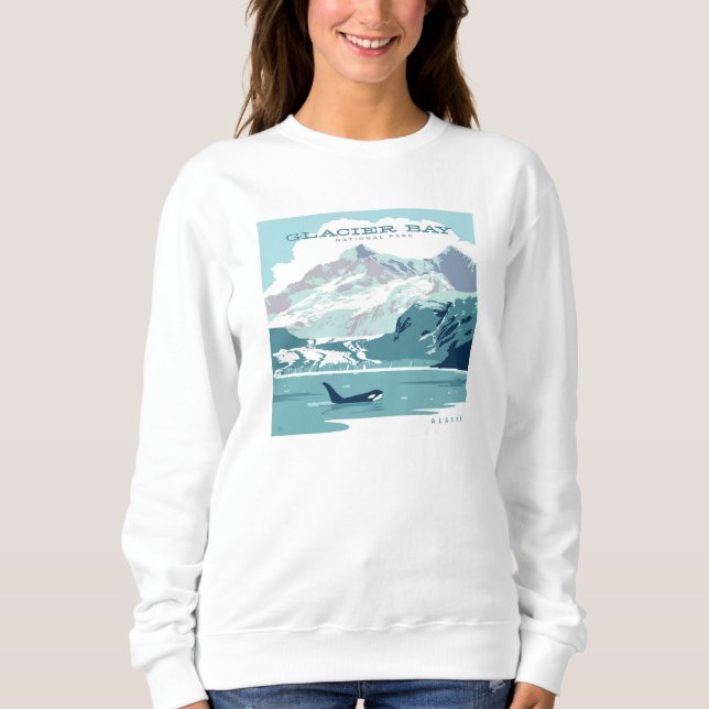 Camiseta Parque Nacional da Baía de Glacier | Orca (Frente)