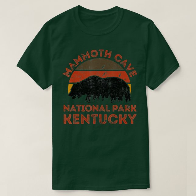 Camiseta Parque Nacional da Caverna Mammoth Kentucky Bear C (Frente do Design)