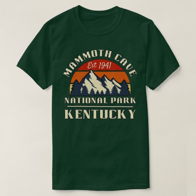Camiseta Parque Nacional da Caverna Mammoth Kentucky Mounta (Frente do Design)