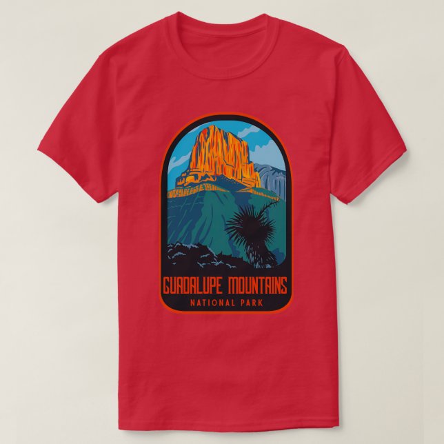 Camiseta Parque nacional da Guadalupe, Retro 1 (Frente do Design)