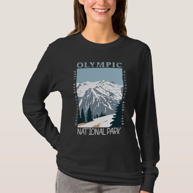 Camiseta Parque Nacional da olimpiadas, Washington (Frente)