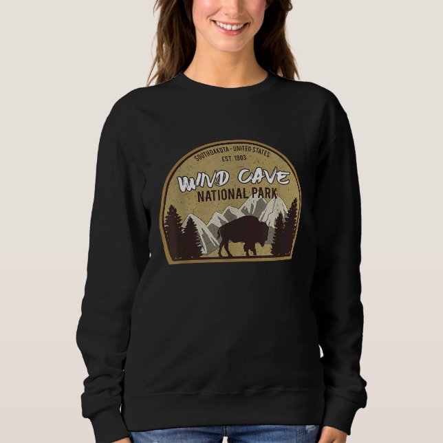Camiseta Parque Nacional da Wind Cave Acampamento Dakota do (Frente)