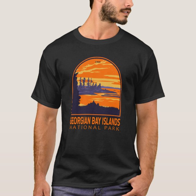 Camiseta Parque Nacional das Ilhas da Baía Georgiana, Canad (Frente)
