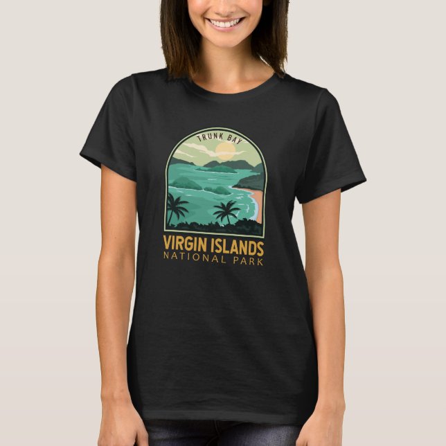 Camiseta Parque Nacional das Ilhas Virgens - Baía de Trunk (Frente)