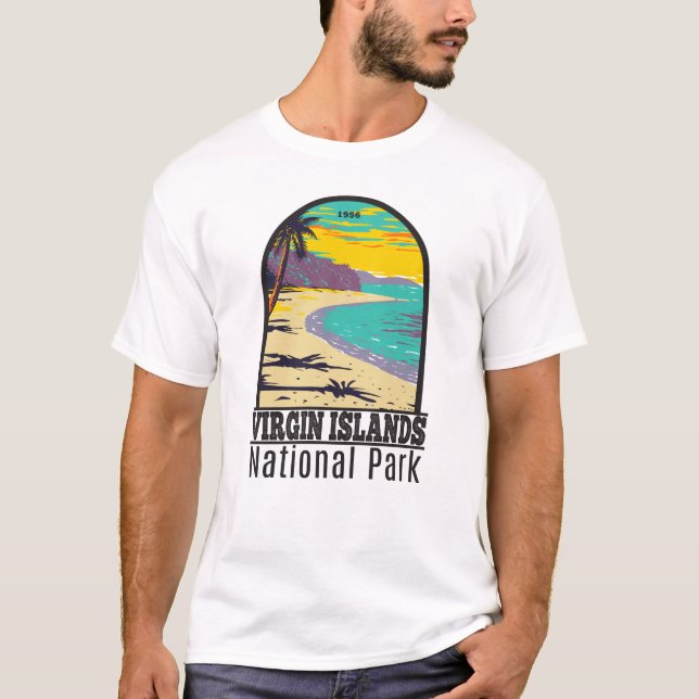 Camiseta Parque Nacional das Ilhas Virgens - Baía de Trunk (Frente)