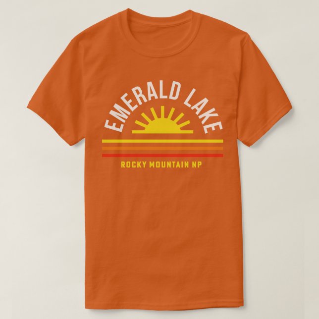 Camiseta Parque Nacional das Montanhas Emerald Lake Rocky S (Frente do Design)