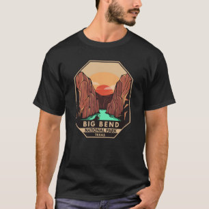 Camiseta Parque Nacional de Big Bend Kayak Retro Emblem