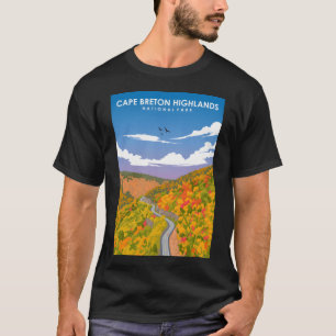 Camiseta Parque Nacional de Cape Breton Vintage Retro Mínim