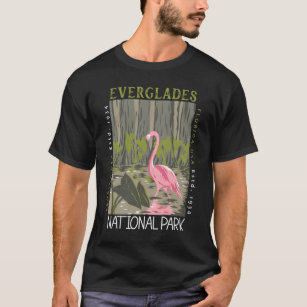 Camiseta Parque Nacional de Everglades Flamingo, Afastado