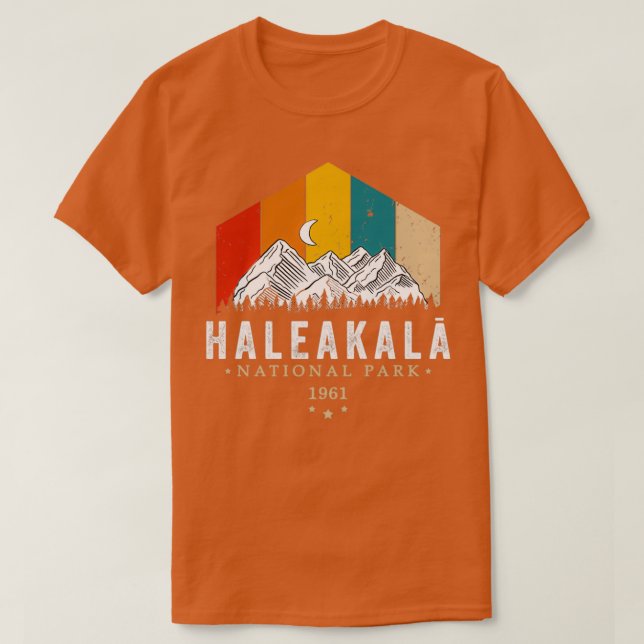 Camiseta Parque Nacional de Haleakala Maui Havaí 1961 Retro (Frente do Design)