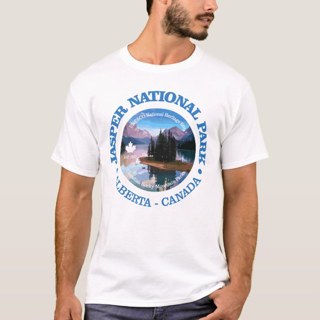 Camiseta Parque Nacional de Jasper (lago Maligne) (Frente)
