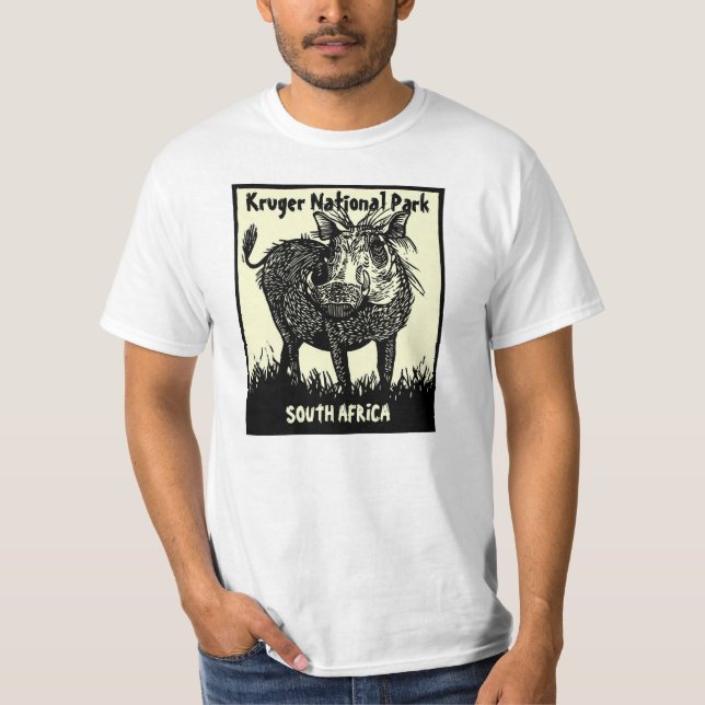 Camiseta Parque Nacional de Kruger Warthog (Frente)