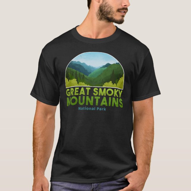 Camiseta Parque Nacional de Montanha do excelente-Enfumaçad (Frente)