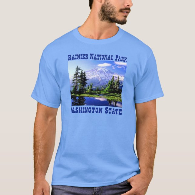 Camiseta Parque nacional de Raineer - estado de Washington (Frente)