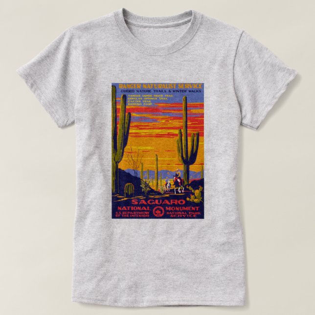 Camiseta Parque nacional de Saguaro (Frente do Design)
