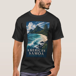 Camiseta Parque Nacional de Samoa Americana Modern Woodbloc