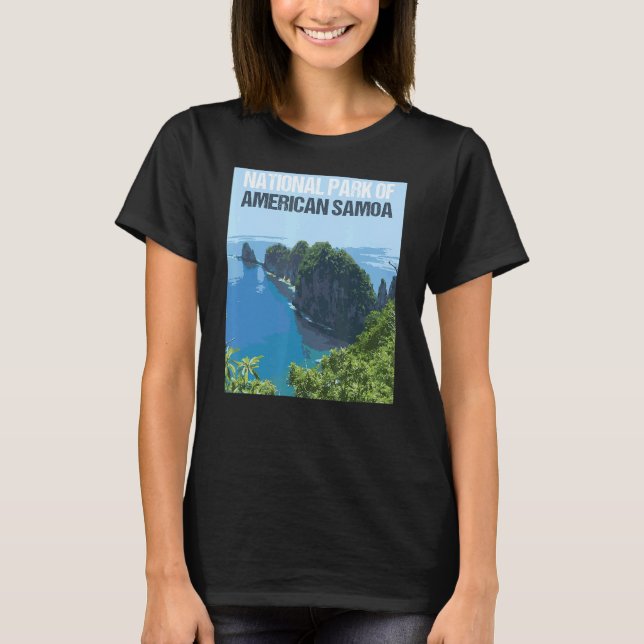 Camiseta Parque Nacional de Samoa Poster Design (Frente)