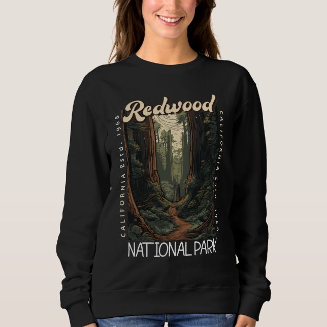 Camiseta Parque Nacional de Sequoia, Retro Distinto (Frente)