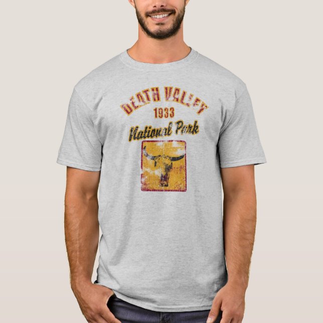 Camiseta Parque nacional de Vale da Morte Califórnia retro (Frente)