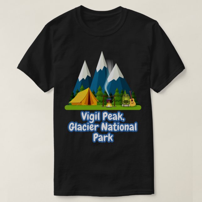 Camiseta Parque Nacional de Vigil Peak Glacier (Frente do Design)