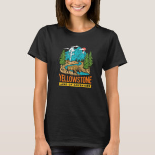 Camiseta Parque Nacional de Yellowstone EUA Vintage EUA Wyo