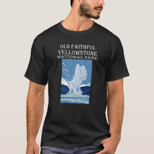 Camiseta Parque Nacional de Yellowstone, Geyser, antigo e f