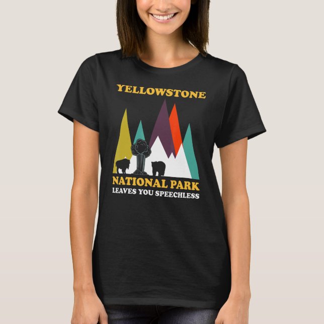 Camiseta parque nacional de yellowstone sai do Parque Nacio (Frente)