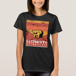 Camiseta Parque Nacional de Yellowstone Souvenir Urso Pardo