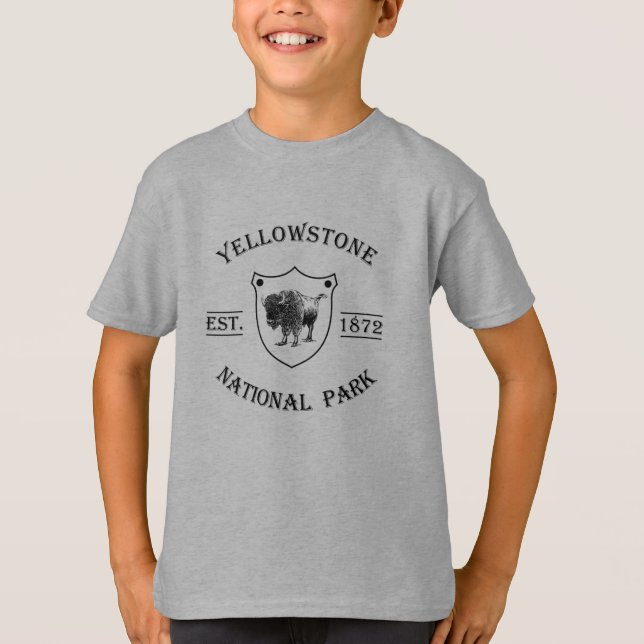 Camiseta Parque Nacional de Yellowstone Vintage (Frente)