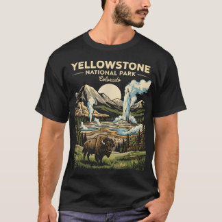 Camiseta Parque Nacional de Yellowstone Wyoming Vintage