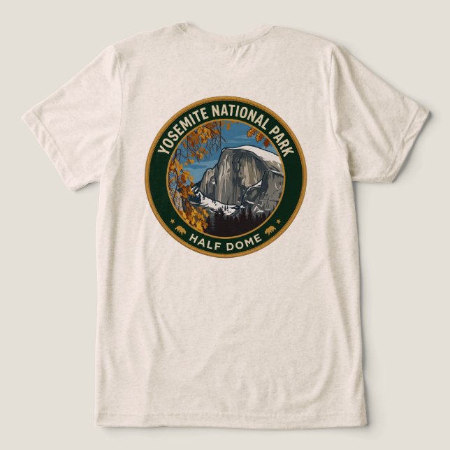 Camiseta Parque Nacional de Yosemite - Half Dome  (Verso do Design )