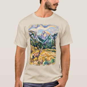 Camiseta Parque Nacional de Yosemite Half Dome Van Gogh Elk