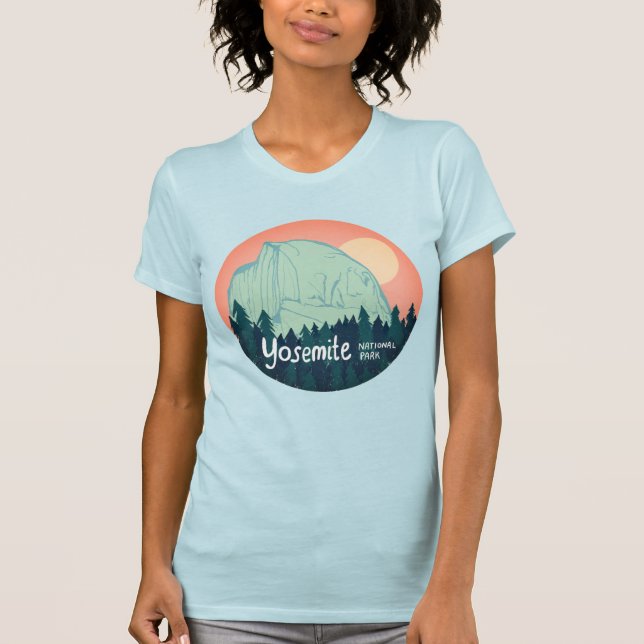 Camiseta Parque Nacional de Yosemite Meio Dome Pink Sunset (Frente)