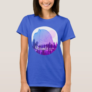 Camiseta Parque Nacional de Yosemite Meio Domo Púrpura BLu