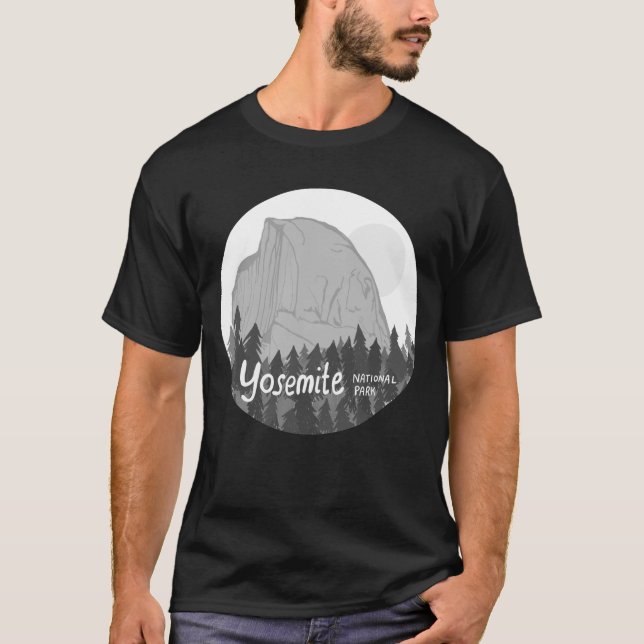 Camiseta Parque Nacional de Yosemite Metade da Escala de Ci (Frente)