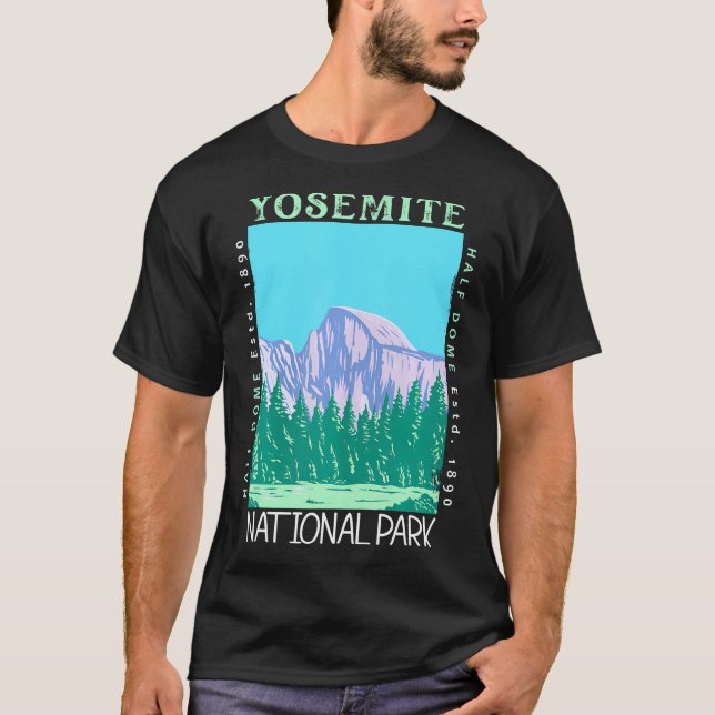 Camiseta Parque Nacional de Yosemite, Metade Dome (Frente)