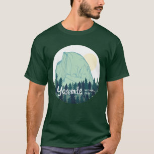 Camiseta Parque Nacional de Yosemite, Metade Dome Teal Gree