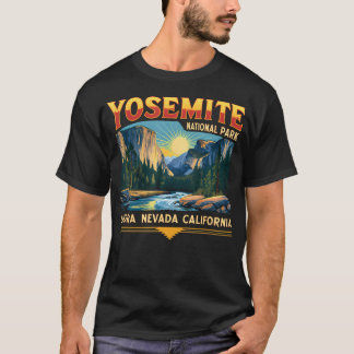 Camiseta Parque Nacional de Yosemite Retro Sierra Nevada Na