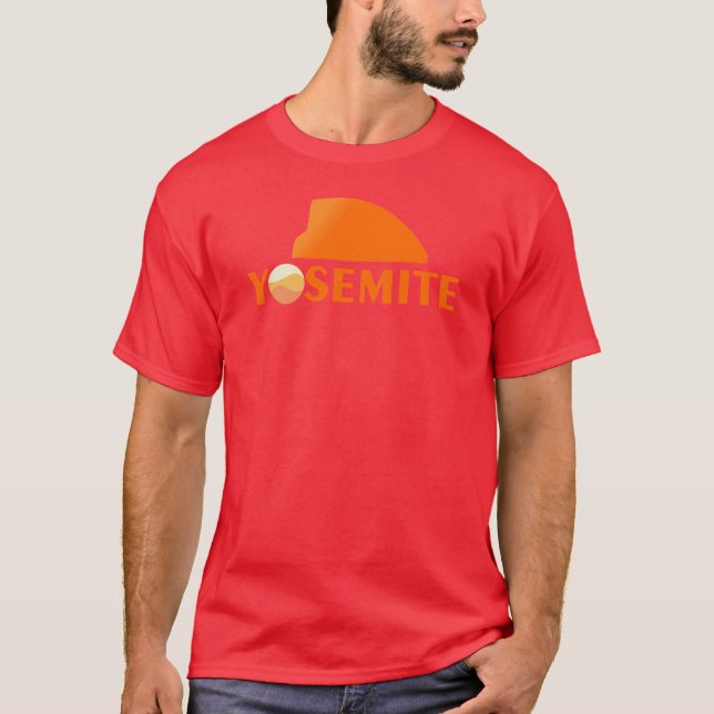 Camiseta Parque Nacional de Yosemite Super Dimensionado (Frente)
