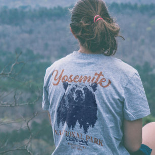 Camiseta Parque Nacional de Yosemite, Urso Negro da Califór