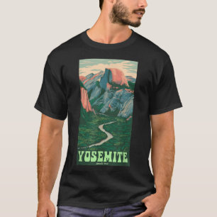 Camiseta Parque Nacional de Yosemite Vintage Half-dome, Cam