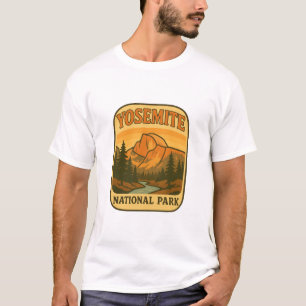 Camiseta Parque Nacional de Yosemite Vintage Retro Half Dom